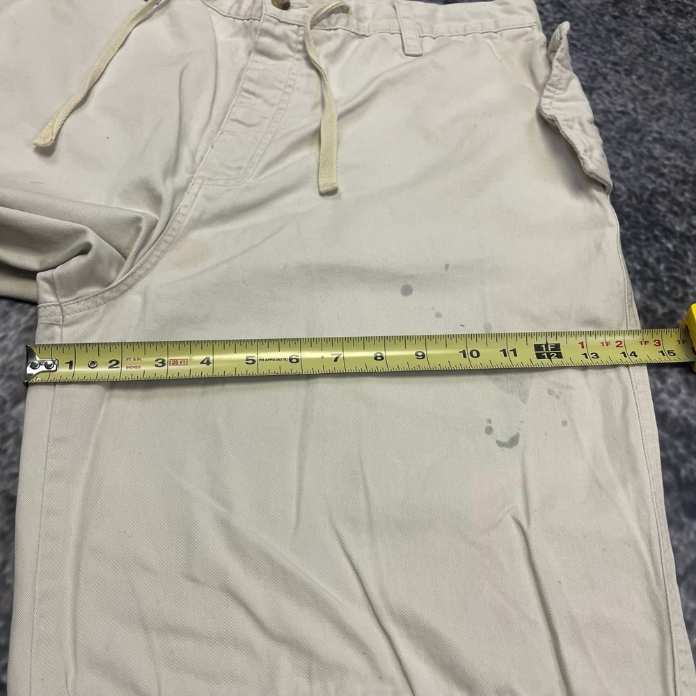 Vintage Wu Wear Pants Mens 34x30 Cream Baggy Embroidered Hip-Hop Skater Y2K‎ - Picture 15 of 16